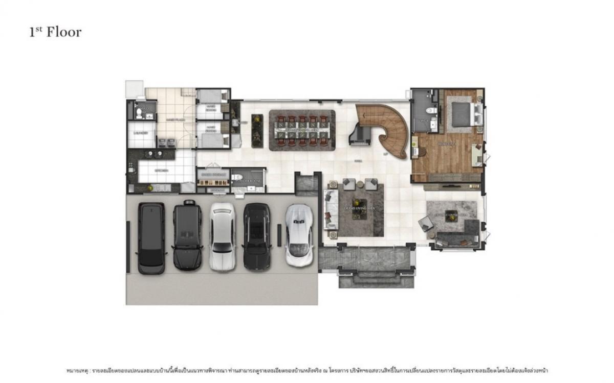 For RentHouseLadkrabang, Suwannaphum Airport : 🔥For urgent rent🔥 Grand Bangkok Boulevard, Krungthep Kreetha, brand new house, fully furnished, ready to move in, 5 bedrooms, 6 bathrooms, house in front of the garden ❗