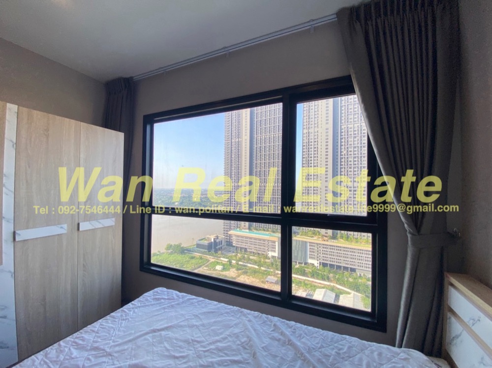 ให้เช่าคอนโดรัตนาธิเบศร์ สนามบินน้ำ พระนั่งเกล้า : ให้เช่า ถูก The politan rive วิวแม่น้ำ ชั้น 24 ขนาด 25 ตร.ม. พร้อมอยู่