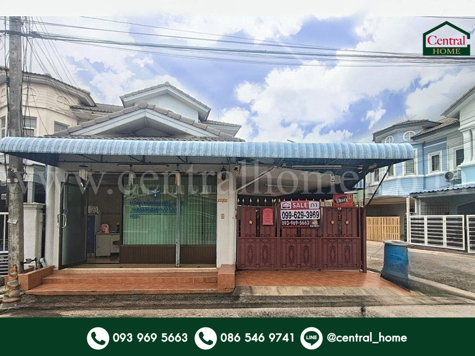 For SaleTownhomePathum Thani,Rangsit, Thammasat : Townhouse Pruksa Ville 2 Don Mueang, corner plot, large house, beautiful house, ready to move in