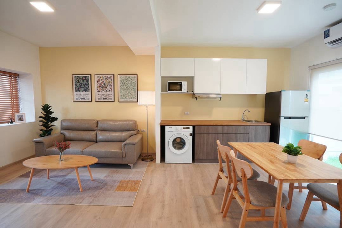For RentTownhomeBangna, Bearing, Lasalle : 🌟For Rent: Townhome in Indy 4, Bangna KM 7. 2-storey townhome features 2 bedrooms|3 bathrooms. Fully furnished and decorated.💥Rental Fee: 30,000 THB|month.