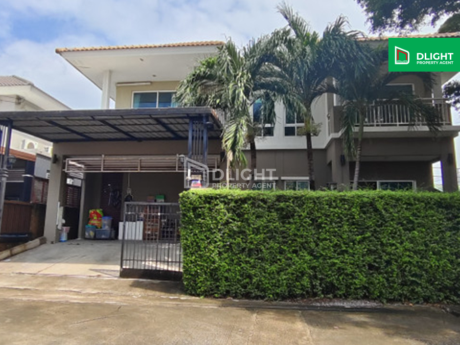 ขายบ้านนวมินทร์ รามอินทรา : บ้าน ม.ดีไลท์แอทซีน จตุโชติ  ขนาด 74.5 ตรว. 220 ตร.ม. 4 นอน 5 น้ำ บ้านมุม มุมสวนด้านข้าง ราคา 8.5 ล้านบาท