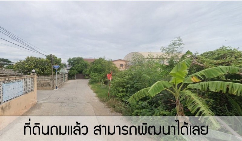 For SaleLandMahachai Samut Sakhon : Land for sale, Mahachai, Samut Sakhon, very cheap, land filled in, 173 sq.wa, lower than appraised price, only 160 meters from Kittimanee Road.