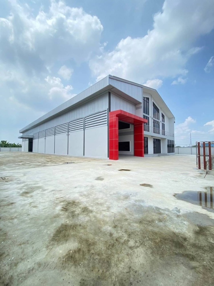 For SaleWarehouseMahachai Samut Sakhon : Factory for sale, warehouse, new, first hand, with office, purple layout, Phutthasakorn zone