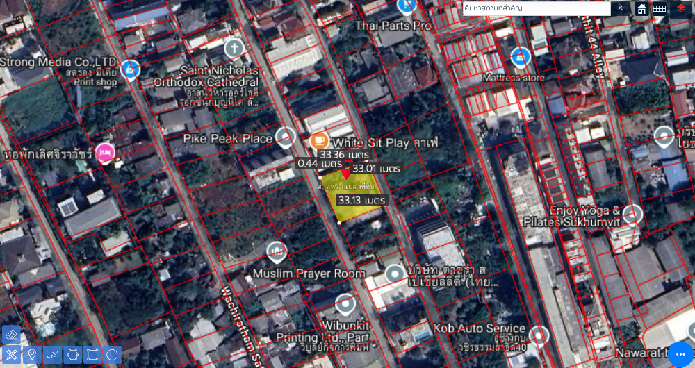 ขายที่ดินอ่อนนุช อุดมสุข : ขายที่ดินสุขุมวิท101/1แยก36 หน้ากว้าง33ม. 278ตร.วา เหมาะทำโฮมออฟฟิศ