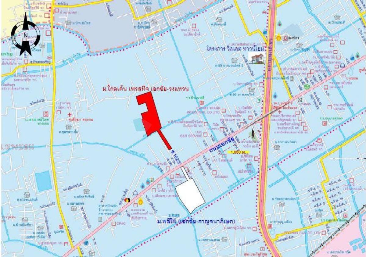 ขายบ้านเอกชัย บางบอน : บ้านเดี่ยว โกลเด้น เพรสทีจ 3นอน 3น้ำ 100.30 ตร.ว. เอกชัย-วงแหวน บางบอน หลังริม