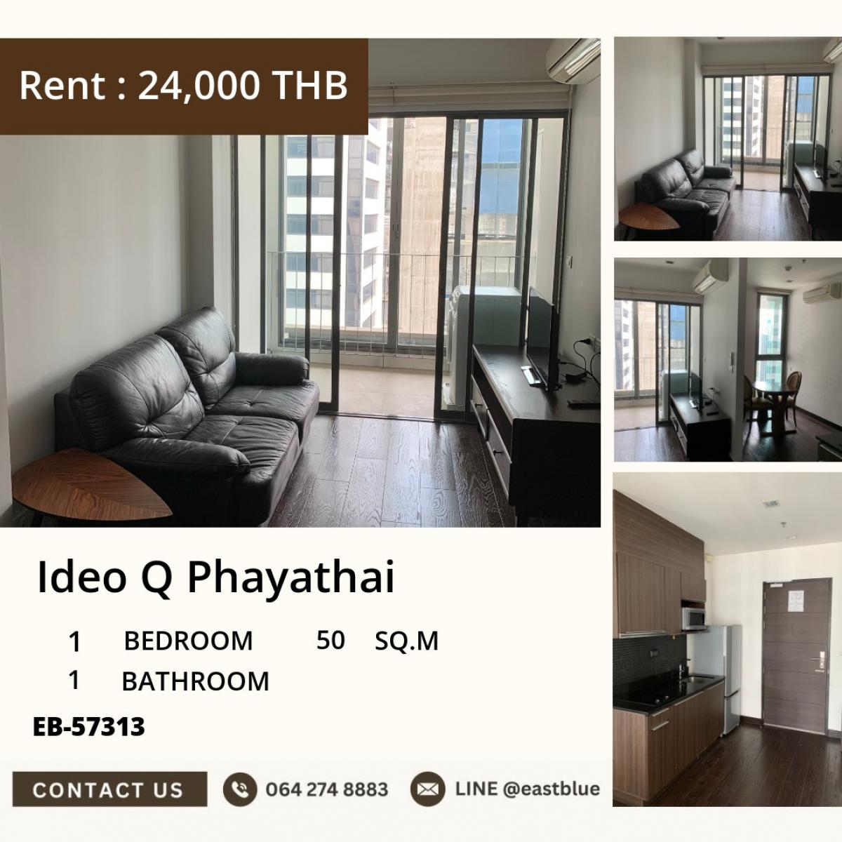For RentCondoRatchathewi,Phayathai : Rent a condo Ideo Q Phayathai 50 sq.m. near BTS starting at 24,000 baht/month
with fitness, garden, and 24-hour security. Convenient for all travel!