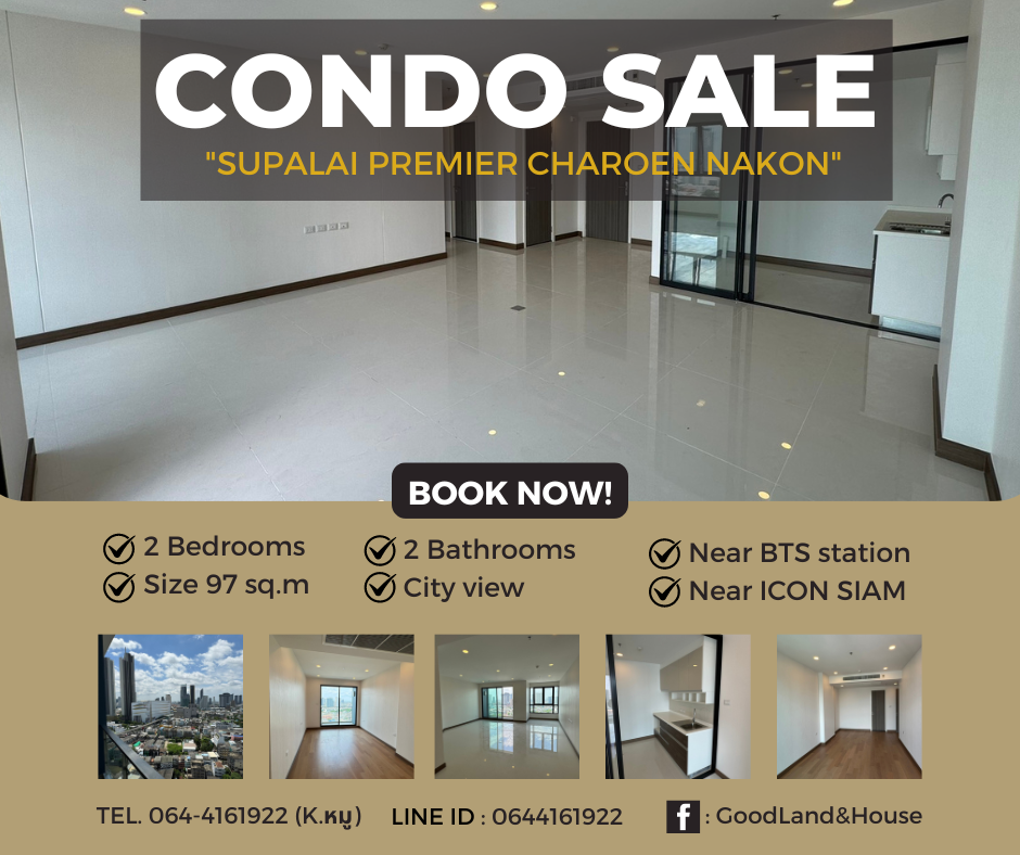 For SaleCondoWongwianyai, Charoennakor : Supalai Premier CharoenNakhon penthouse for sale