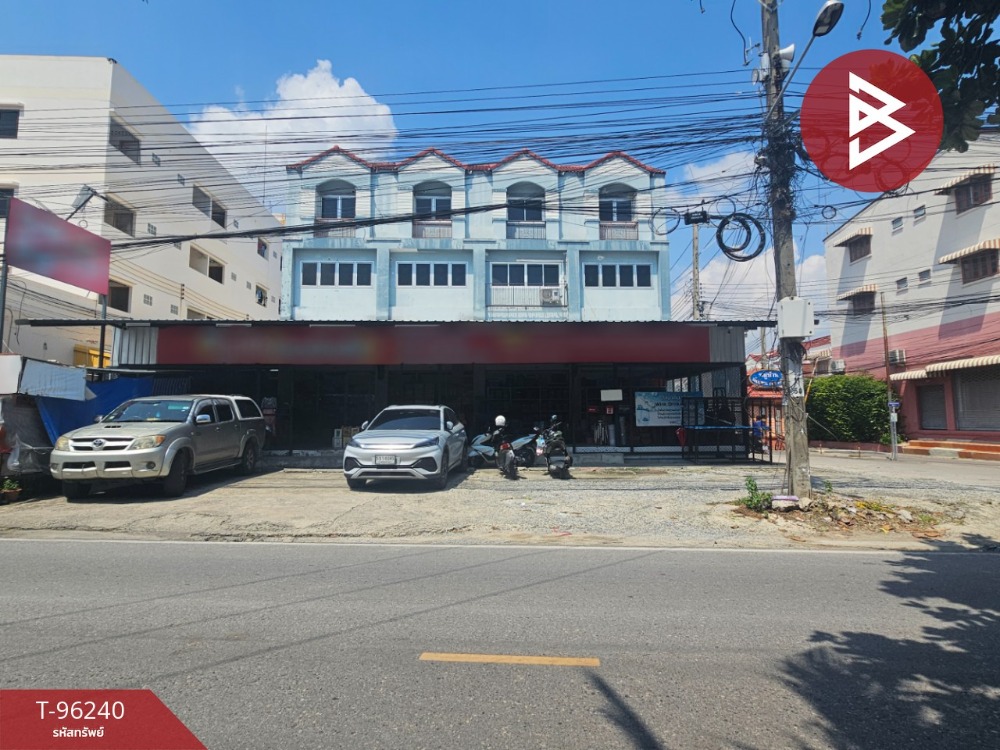 For SaleShop HouseSamut Prakan,Samrong : Commercial building for sale, 4 units, Soi Manthana, area 1 ngan 19.3 sq.wa, Bang Phli, Samut Prakan