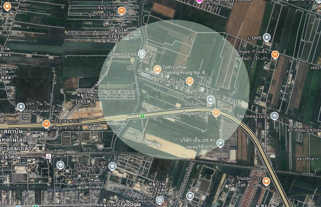 For SaleLandLadkrabang, Suwannaphum Airport : Land for sale on the road along Khlong Mon, Lat Krabang, area 300 square wah, selling for 12,000,000 baht, Lat Krabang, Bangkok