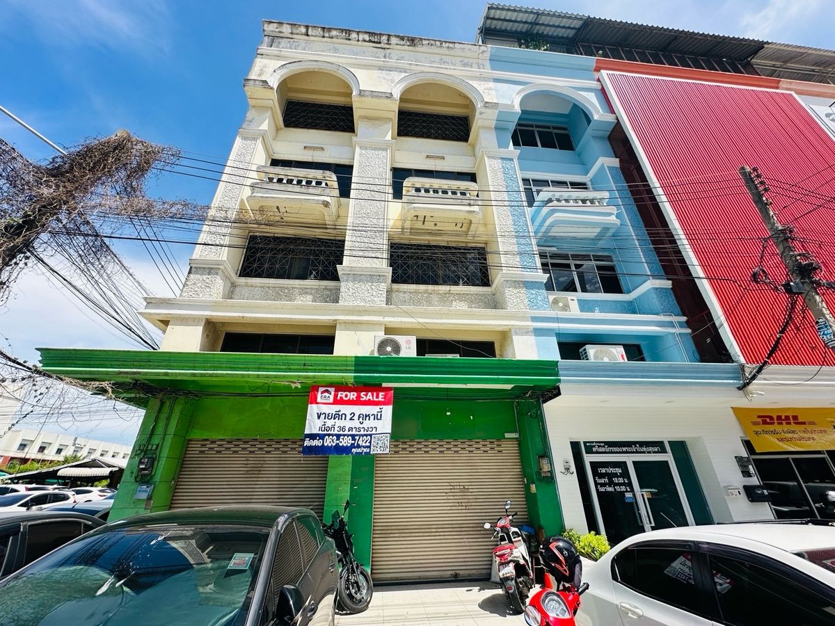 ขายอาคารพาณิชย์ศรีราชา แหลมฉบัง บ้านบึง : ขายอาคารพานิชย์ 4 ชั้น 2 คูหา ( แยกขายได้ ) ถนนสุขุมวิท ตำบลทุ่งสุขลา อำเภอศรีราชา จังหวัดชลบุรี
