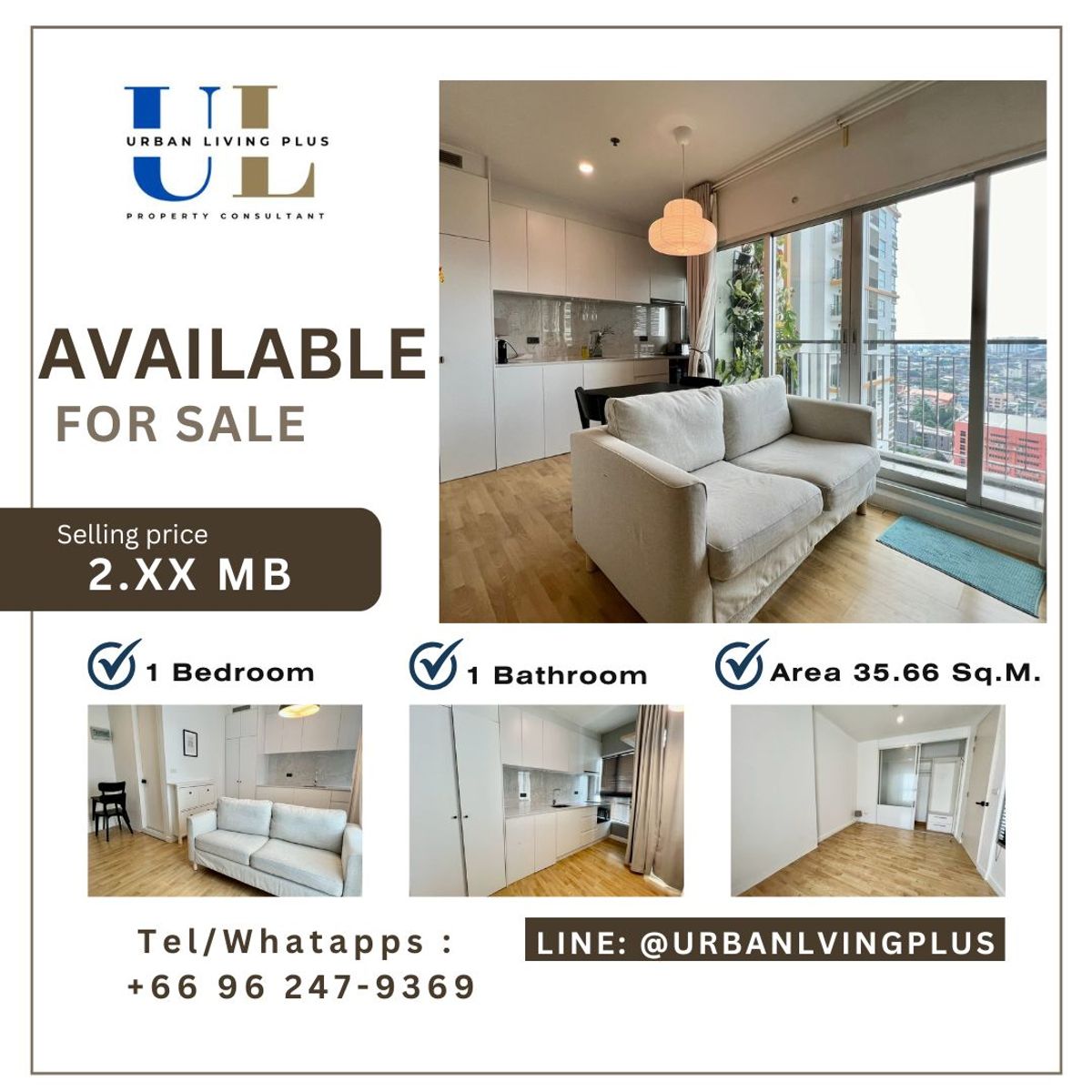 ขายคอนโดท่าพระ ตลาดพลู วุฒากาศ : ( U20241009500 ) ห้องสวย Tel/Line 096-2479369 , ขาย เดอะพาร์คแลนด์ ตากสิน - ท่าพระ , 1 ห้องนอน 1 ห้องน้ำ 35.66 ตร.ม. ไม่เคยปล่อยเช่า ตกแต่งสวย พร้อมอยู่ ✨