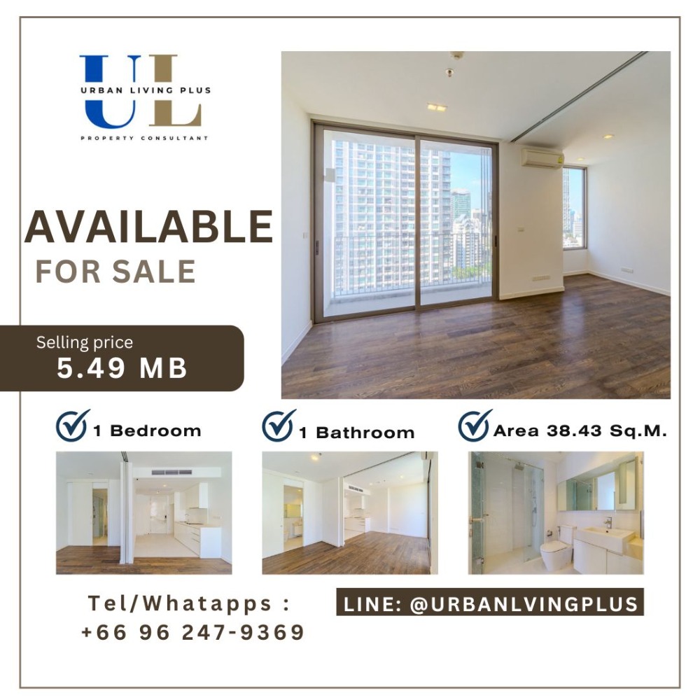 For SaleCondoSathorn, Narathiwat : ( U20241010100 ) New Room Tel/Line 096-2479369✨🔥FOR SELL NARA9 Condo/ 1 bedroom 1 bathroom 38.43 Sq.M. High Floor, Nice view✨