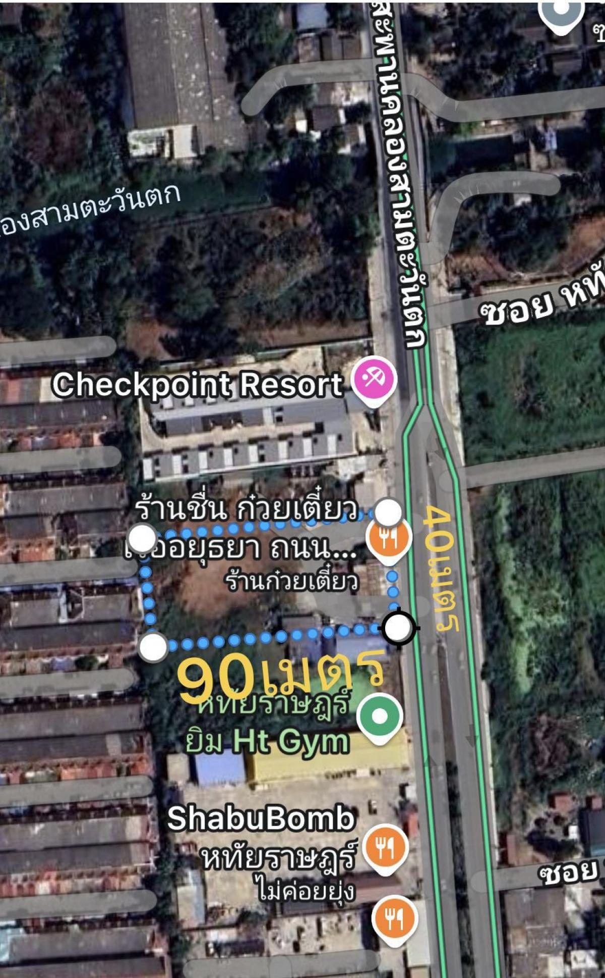 For SaleLandNawamin, Ramindra : Land for sale, 3 rai, next to Hathai Rat Road