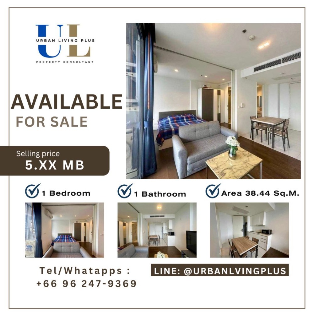 ขายคอนโดสาทร นราธิวาส : ( U20241010200 ) Tel/Line 096-2479369 / ขาย นารา9 คอนโด 1 ห้องนอน 1 ห้องน้ำ 38.44 ตร.ม. ชั้นสูง ราคาดี✨