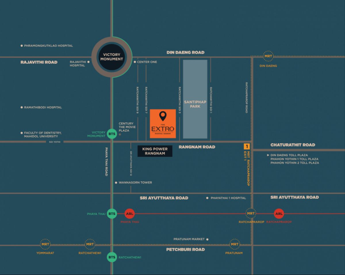 For SaleCondoRatchathewi,Phayathai : NEW Iconic, fully furnished, ready to move in, near BTS Victory Monument, BTS Phaya Thai, Interchange with Airport Link to Suvarnabhumi I The Extro Phaya Thai-Rang Nam