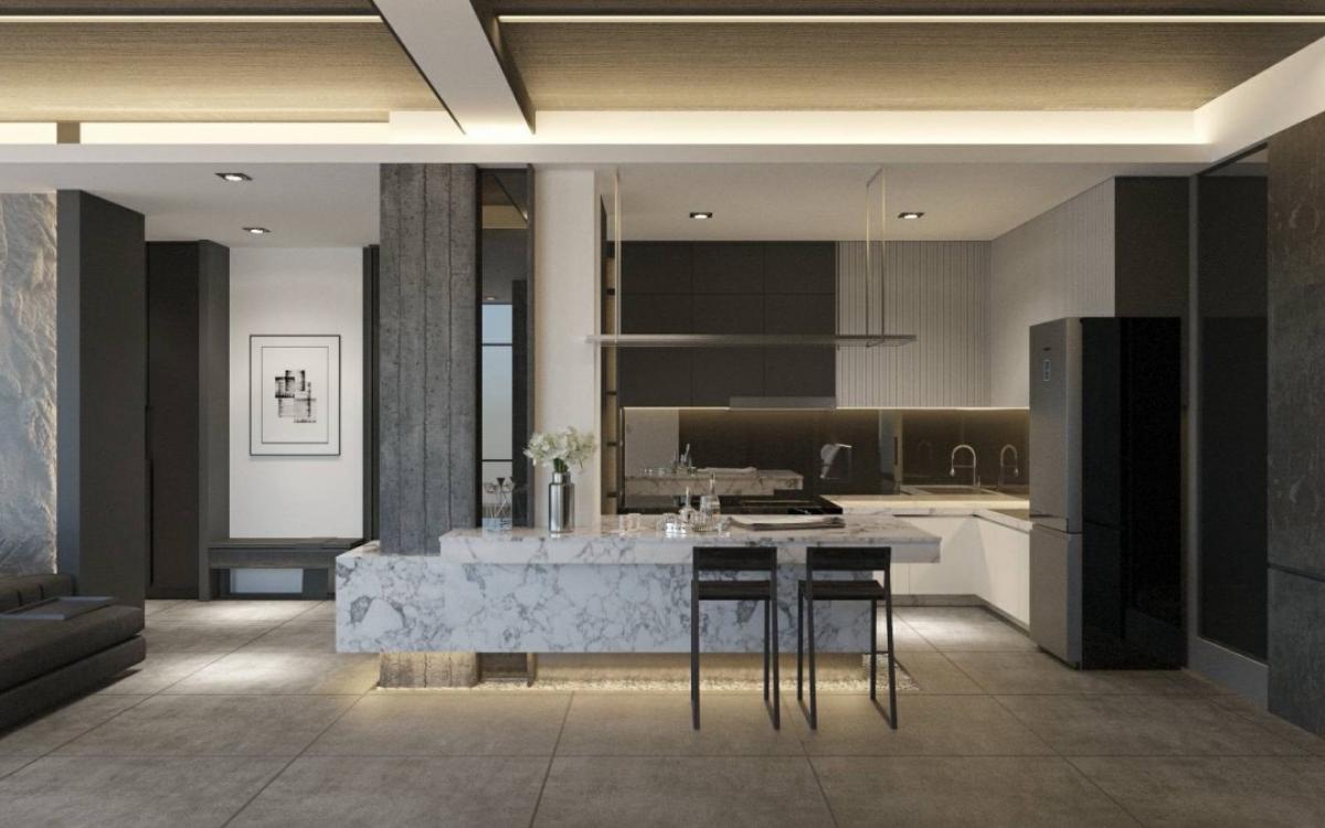 ขายคอนโดวงเวียนใหญ่ เจริญนคร : 📢👇Bare Shell combine corner units for sale at Baan Sathorn Chaopraya , decorate your own style or as the provided design shown in the pictures, near Sena fest community mall, river view (Pictures as reference)