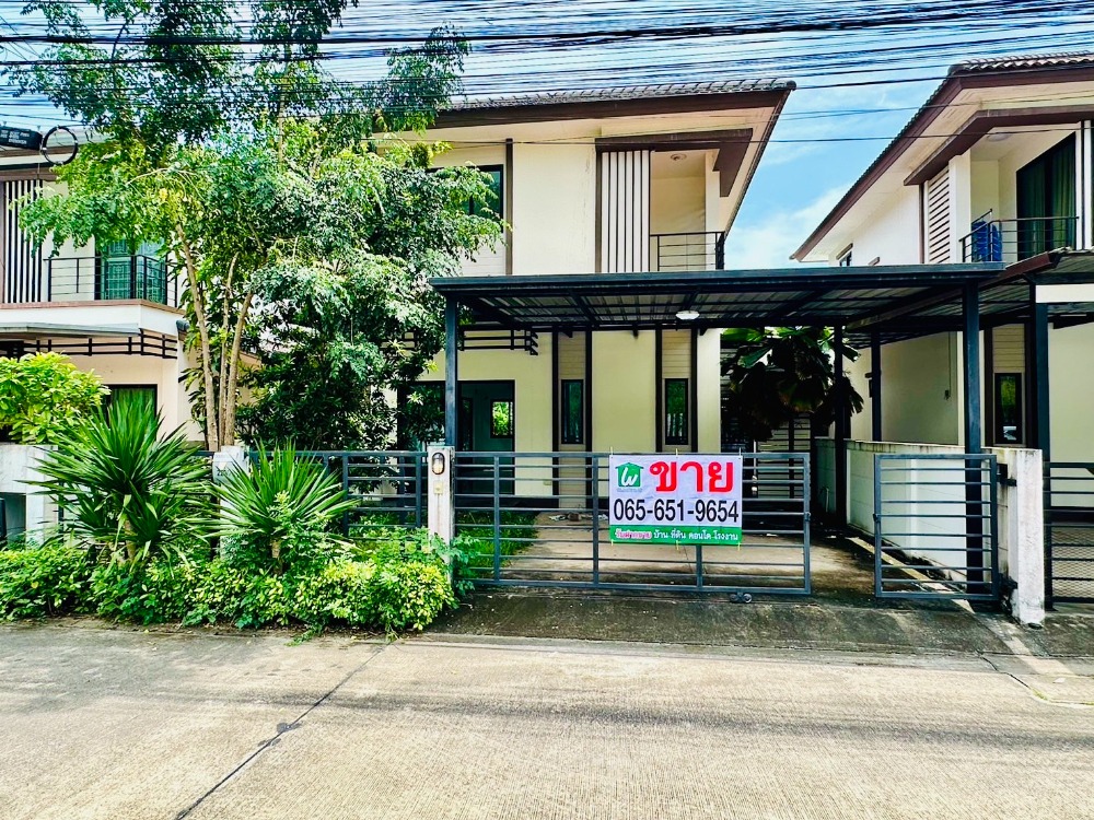For SaleLandRayong : Two-Story Detached House for Sale – 40 Sq.Wa, Phutara Village, Beautiful House, Prime Location, Only 1 km from Lotus’s Ban Chang, Ban Chang, Rayong