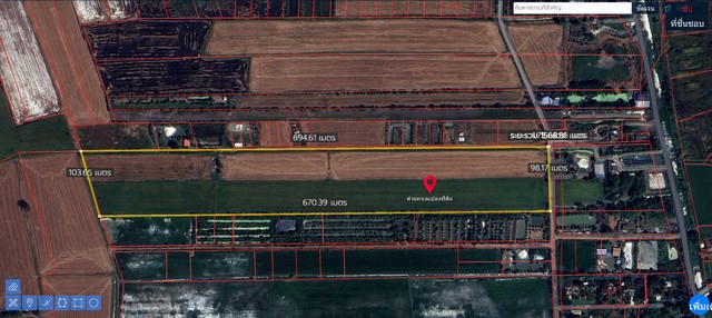 For SaleLandLadkrabang, Suwannaphum Airport : Cheap land for sale on Rom Phatthana Road, Khum Thong Lam Toi Ting Road, area 42 - 2 -8 rai, Nong Chok, Bangkok