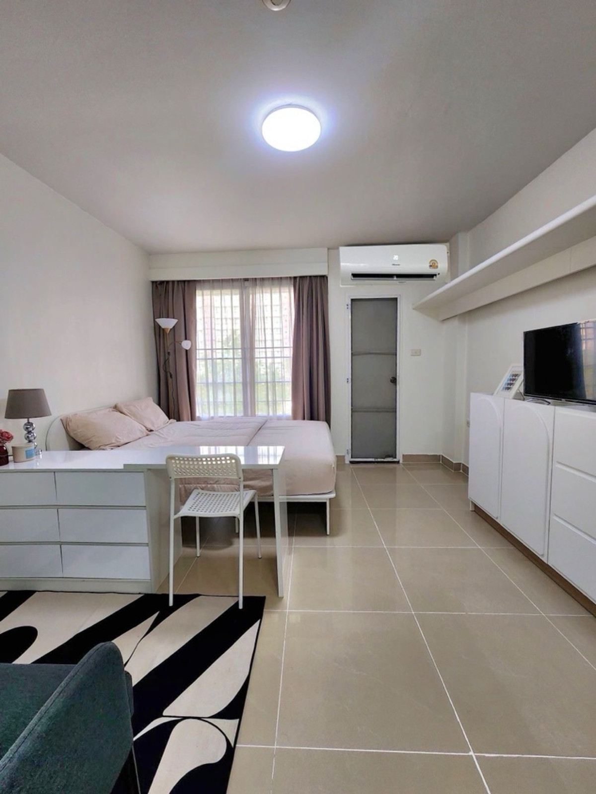 For RentCondoRama9, Petchburi, RCA : 🔥New room for rent, beautiful view, high floor, I-House Laguna Garden Condo