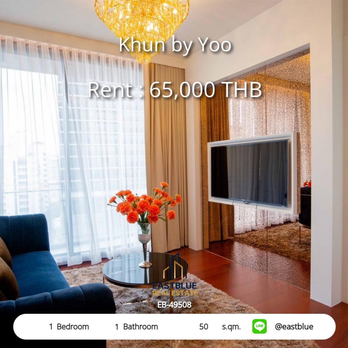 For RentCondoSukhumvit, Asoke, Thonglor : Luxury 1-Bed Condo @ Khun by Yoo in the heart of Thong LoNear BTS Thong Lo with complete amenities, price 65,000 THB/month!