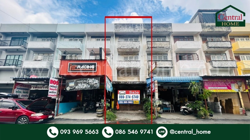 For SaleShop HouseRama5, Ratchapruek, Bangkruai : 3.5-storey commercial building, Wat Chalo, on Bang Kruai Road, Sai Noi