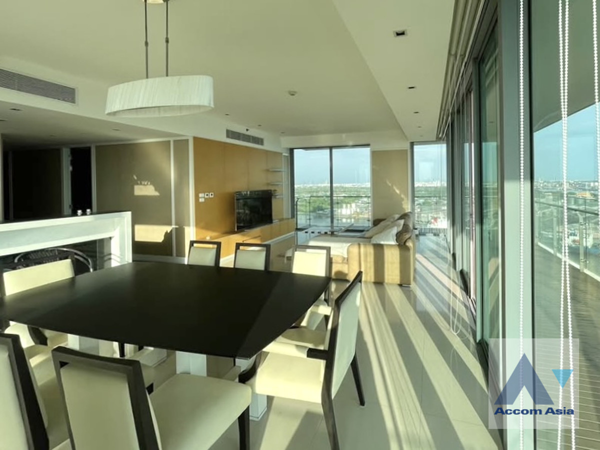 ให้เช่าคอนโดพระราม 3 สาธุประดิษฐ์ : 🔼AccomA🔽 Riverside / River View, Fully Furnished, Big Balcony 3 Bedrooms Condominium for Rent in Rama 3, Bangkok near BRT Wat Dan at The Pano (AA45229)