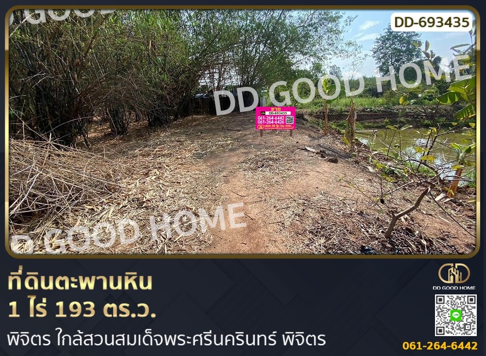 For SaleLandPhichit : Land Taphan Hin 1 rai 193 sq w. Phichit, near Somdej Phra Srinakarin Park, Phichit