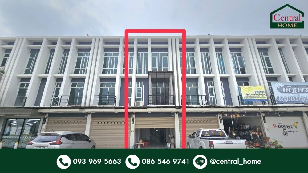 ขายอาคารพาณิชย์นครปฐม : อาคารพาณิชย์ 3 ชั้น ติดถนน 346 ปทุมธานี-บางเลน นครปฐม ราคาถูก