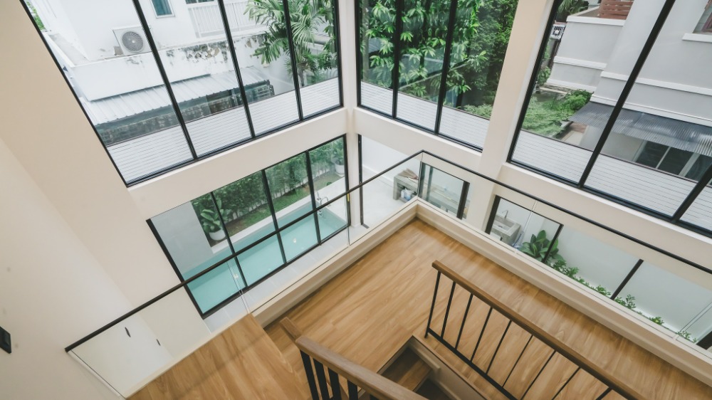 For SaleHouseOnnut, Udomsuk : For sale: The Shade 101, 3.5-storey twin house with swimming pool, house in the heart of Sukhumvit 101, Soi Punnawitthi 29, starting at 16.9 million baht*