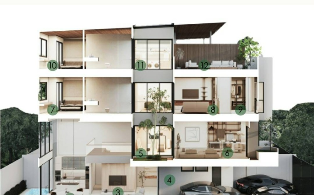 For SaleHouseOnnut, Udomsuk : For sale: The Shade 101, 3.5-storey twin house with swimming pool, house in the heart of Sukhumvit 101, Soi Punnawitthi 29, starting at 16.9 million baht*