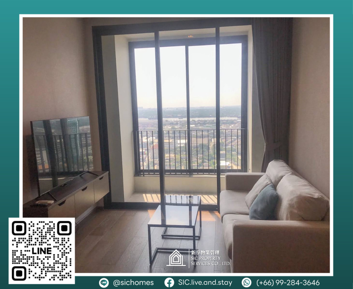 ให้เช่าคอนโดสุขุมวิท อโศก ทองหล่อ : 🏢ให้เช่า ไอดีโอ คิว สุขุมวิท36(IDEO Q SUKHUMVIT36)🌟1 ห้องนอน + 1 ห้องนั่งเล่น วิวแม่น้ำใกล้ BTS ทองหล่อ