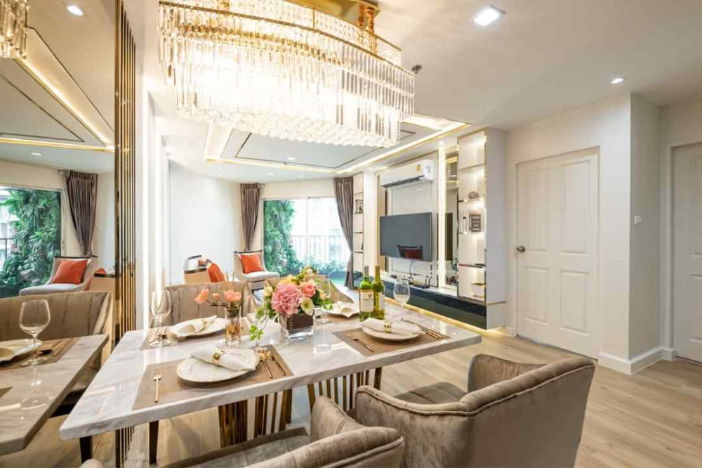 For RentCondoRama9, Petchburi, RCA : Rare Item for rent Belle Grand Rama 9 Luxury Duplex, fully furnished, ready to move in, 3 bedrooms, 3 bathrooms, 32nd-33rd floor, 108.00 sq m., price 100,000