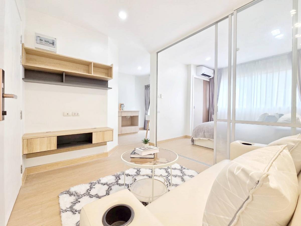 For SaleCondoKaset Nawamin,Ladplakao : Installment only 5,000 baht/month! Beautiful room ready to move in, near the mall and the BTS, only 3 minutes from Lat Phrao! 🔥 Lumpini Condo Town Lat Phrao 1