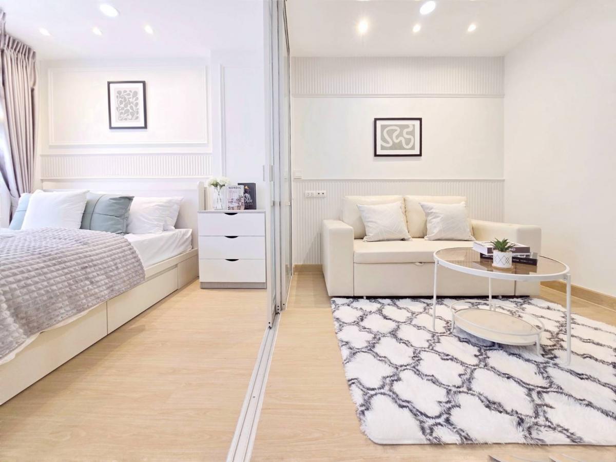 For SaleCondoKaset Nawamin,Ladplakao : Installment only 5,000 baht/month! Beautiful room ready to move in, near the mall and the BTS, only 3 minutes from Lat Phrao! 🔥 Lumpini Condo Town Lat Phrao 1