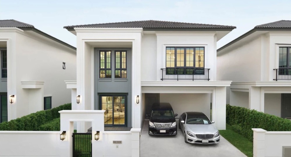 ขายบ้านสมุทรปราการ สำโรง : บ้านเดี่ยว 4 ห้องนอน 215 ตรม. โครงการบ้านริมสวน 59 ตร.ว. เพียง 7 นาทีถึง Mega Bangna
