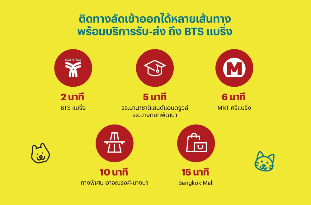 For SaleCondoSamut Prakan,Samrong : 🔥🔥 𝙁𝙊𝙍 𝙎𝘼𝙇𝙀 : 𝙋𝙧𝙞𝙘𝙚 𝟏.𝟔𝟗 𝙈𝘽 , 𝐏𝐄𝐓 𝐀𝐋𝐋𝐎𝐖 𝐄𝐃, 𝐓𝐡𝐞 𝐌𝐔𝐕𝐄 𝐒𝐮𝐤𝐡𝐮𝐦𝐯𝐢𝐭 𝟏𝟎𝟕 , 𝟐𝟓 𝐬𝐪.𝐦. 𝟏𝘽𝙚𝙙 1st Contact Mr. Nat 0959415999