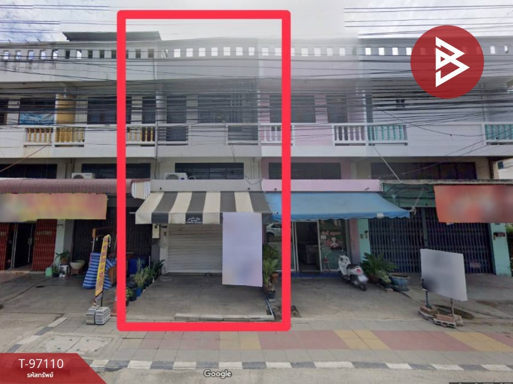 For SaleShop HouseKanchanaburi : For sale: 2 and a half storey commercial building, area 22.7 square wah, Tha Maka, Kanchanaburi