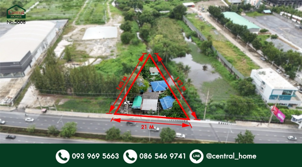 For SaleLandThaphra, Talat Phlu, Wutthakat : Land with buildings on Kanlapaphruek Road, Bang Khae