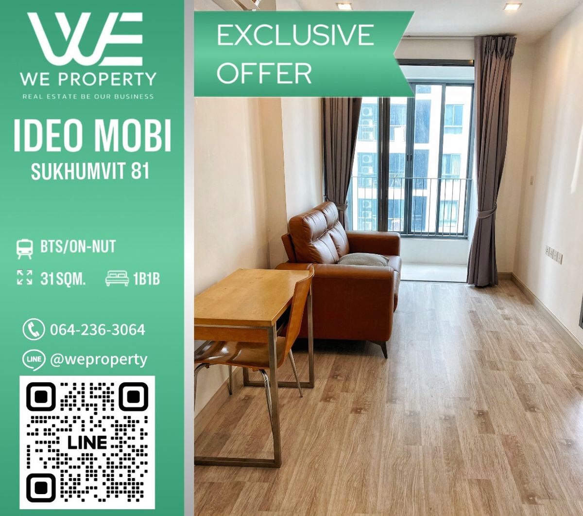 For SaleCondoOnnut, Udomsuk : The north is not hot, the best price ⭐️IDEO Mobi Sukhumvit 81