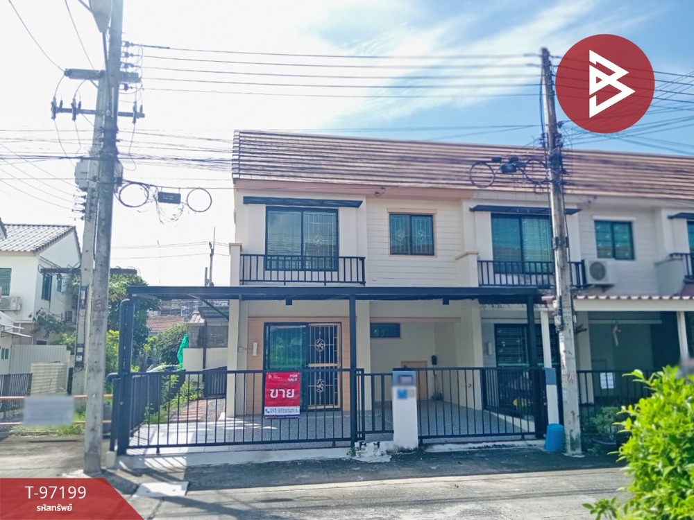 For SaleTownhomePathum Thani,Rangsit, Thammasat : Townhouse for sale, Pruksa Village 79, Lam Luk Ka-Khlong 3, Pathum Thani, ready to move in