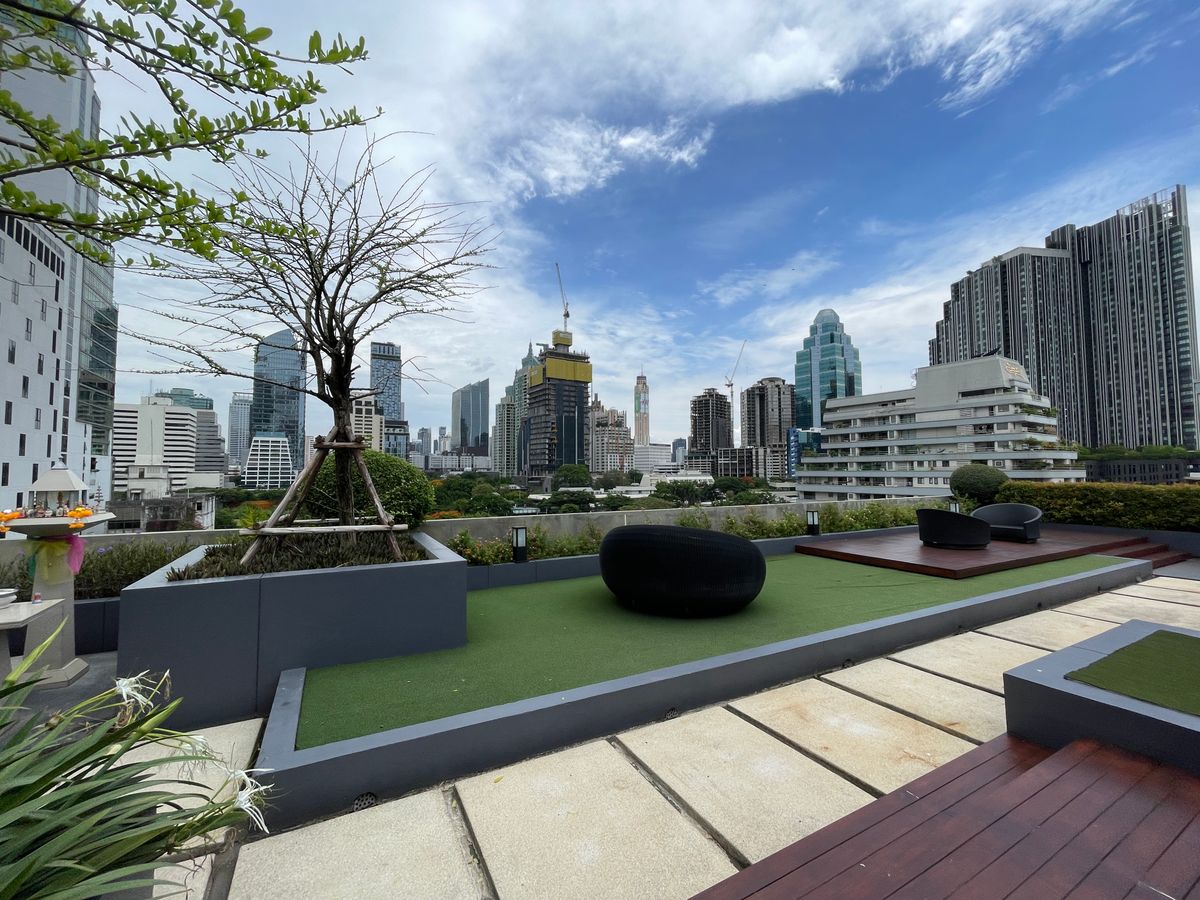 For RentCondoWitthayu, Chidlom, Langsuan, Ploenchit : O2 Hip Condo 64 sq m. with 1 bedroom nice decoration furnished for rent short walk Ploen Chit BTS 