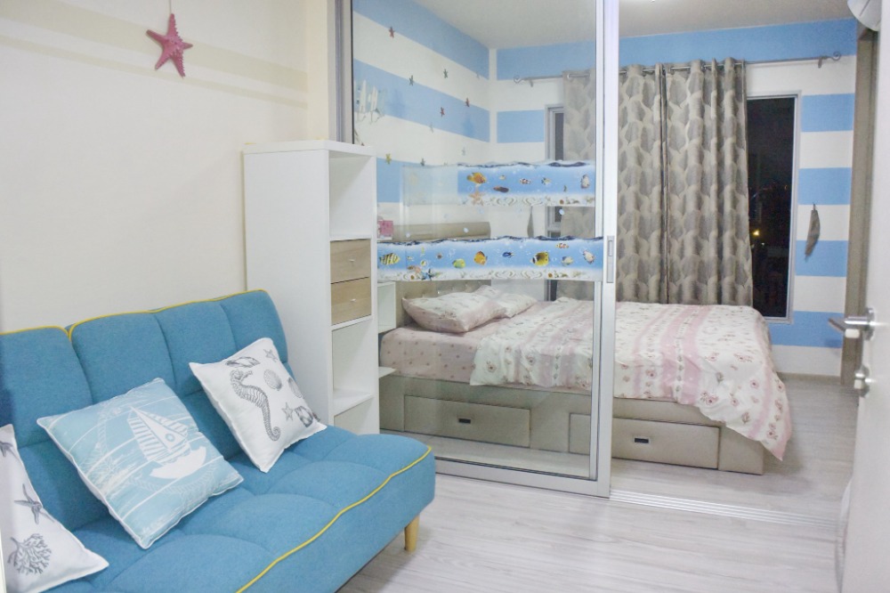 ให้เช่าคอนโดรัตนาธิเบศร์ สนามบินน้ำ พระนั่งเกล้า : เช่า Aspire รัตนาธิเบศร์ 2 เตียง KingSize หัวนอนไม่ติดห้องใคร