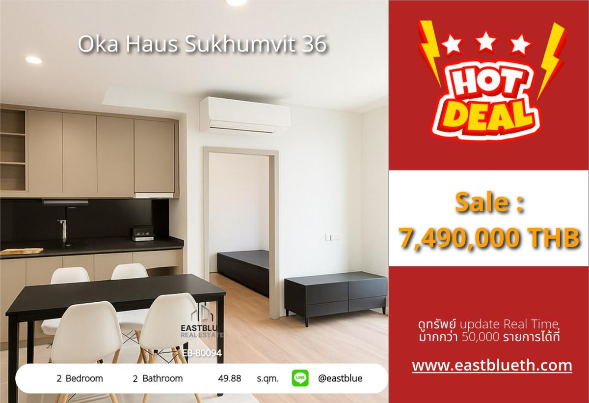 For SaleCondoSukhumvit, Asoke, Thonglor : Condo in the heart of Thonglor, 2 bedrooms, ready to move in!
Available for rent - selling well, close to BTS and fully equipped with amenities.