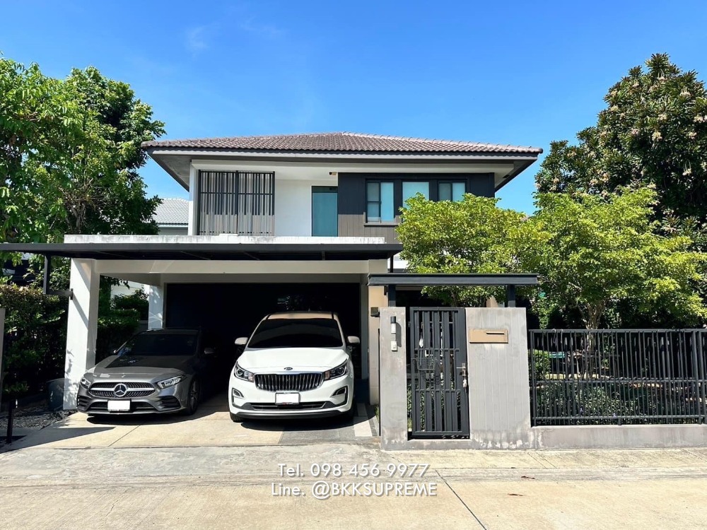 For RentHouseBangna, Bearing, Lasalle : (For rent) ** Manthana Bangna Km.7, single house near Mega Bangna **