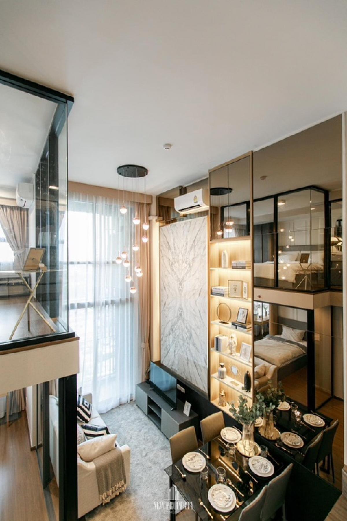 For SaleCondoRama9, Petchburi, RCA : Ideo Rama 9 Aspire Rama 9, new room, ready to move in, easy installments 16,000/month, free down payment, can apply for a loan and get money left, fully furnished