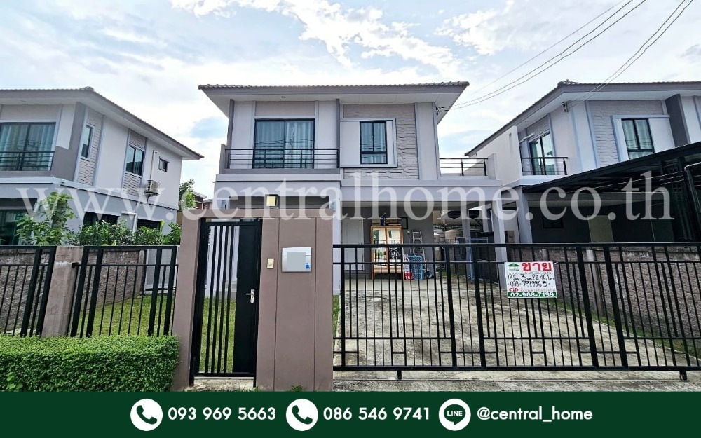 For SaleHousePathum Thani,Rangsit, Thammasat : Twin house, The Plant City, Wongwaen - Lam Luk Ka, Khlong 5, beginning of the project, with furniture