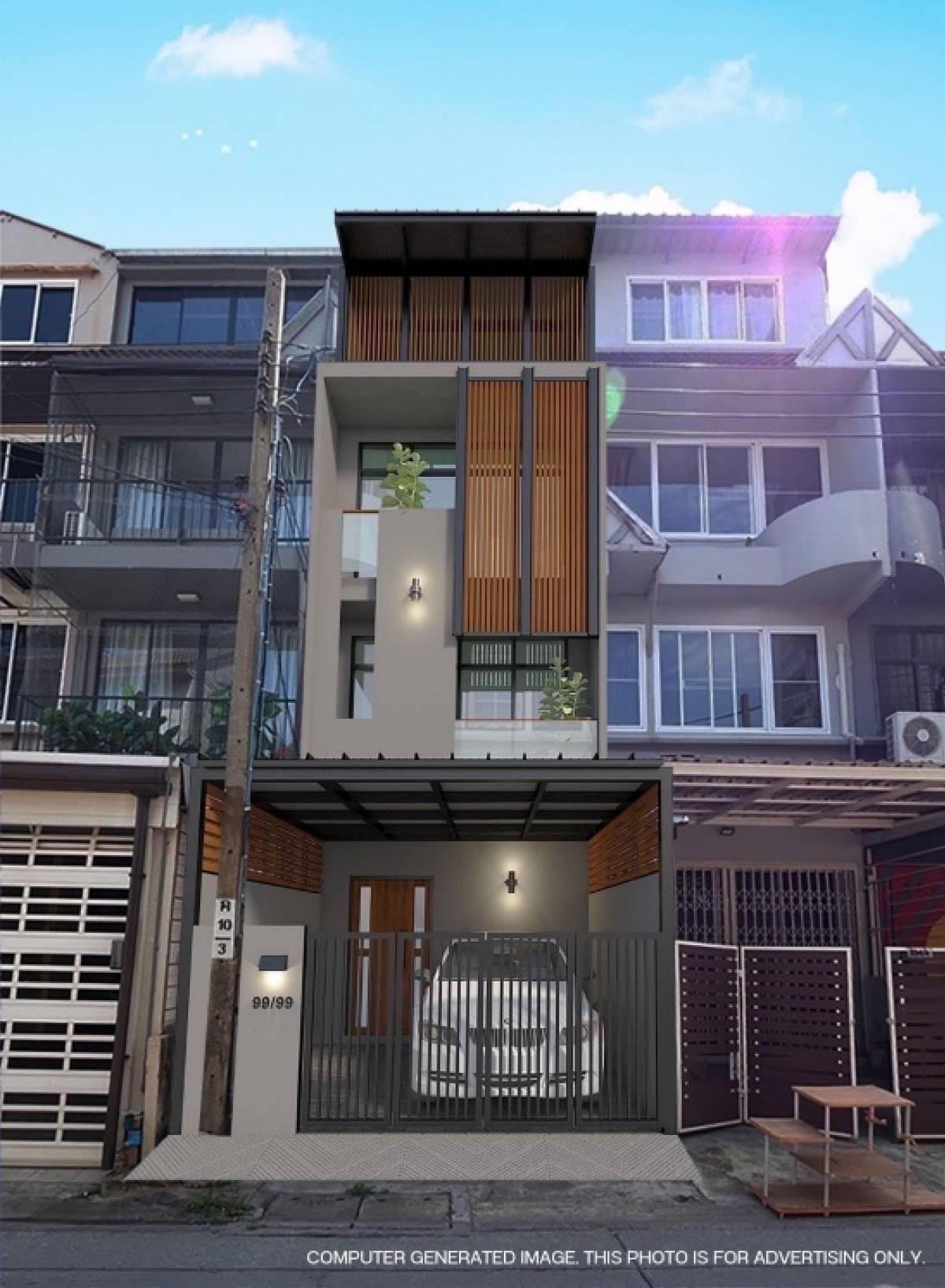 For SaleTownhomeSukhumvit, Asoke, Thonglor : Urgent sale, 4-storey townhouse, beautifully renovated, Soi Sukhumvit 65, near BTS Thonglor
