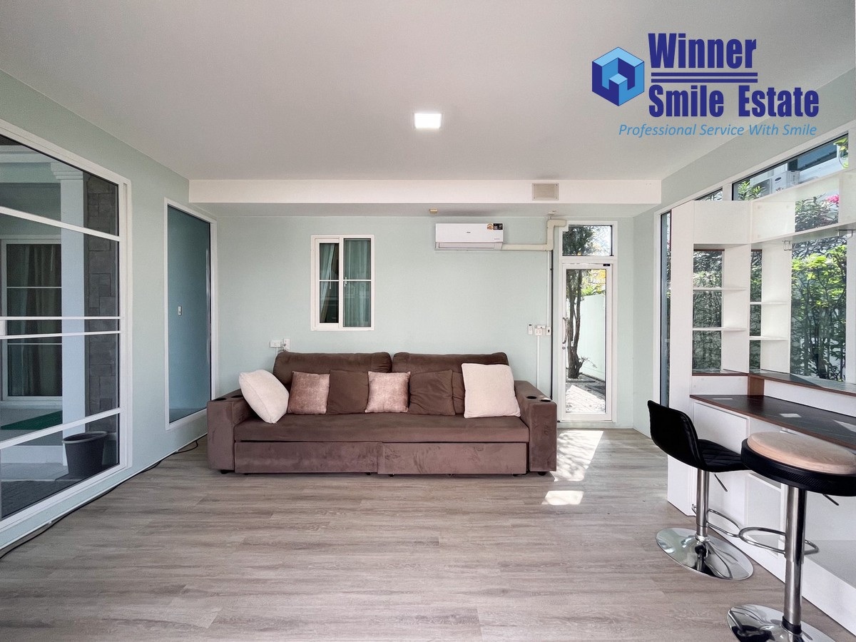 For RentHouseBangna, Bearing, Lasalle : For rent, single house, Villaggio 2 Srinakarin - Bangna, location near Mega Bangna, beautiful house, fully decorated, convenient transportation