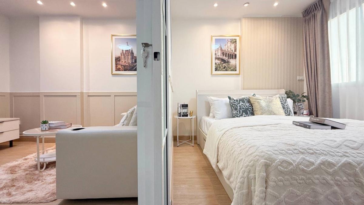 For SaleCondoLadkrabang, Suwannaphum Airport : Stop!!‼️Paying rent every day because the installment is cheaper. Special, this room can be owned with only 6,000 baht 👉Dcondo On Nut Suvarnabhumi ✅️✅️