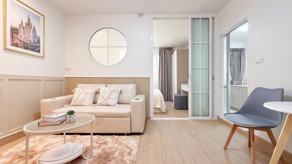 For SaleCondoLadkrabang, Suwannaphum Airport : Stop!!‼️Paying rent every day because the installment is cheaper. Special, this room can be owned with only 6,000 baht 👉Dcondo On Nut Suvarnabhumi ✅️✅️